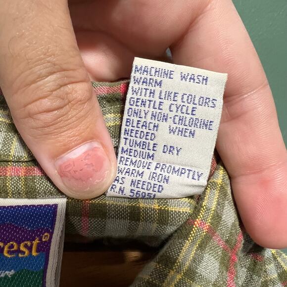 NorthCrest XL Vintage 90s Plaid Button Down Cotton Flannel Shirt - Picture 3 of 4